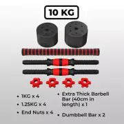 VERPEAK Adjustable Rubber Dumbbell 10kg