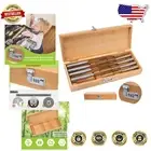 Child-Proof Bamboo Knife Box with Combination Lock for Safe Kitchen Storage