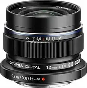 Olympus EW-M1220 M. Zuiko 12 mm F2.0 Digital Wide Lens, Black