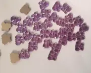 CraftbuddyUS 100 x10mm LILAC Flatback BUTTERFLY Acrylic Rhinestone Gems