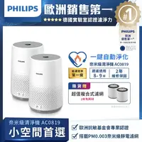 在飛比找鮮拾優惠-【Philips 飛利浦】奈米級空氣清淨機 雙入組(AC08