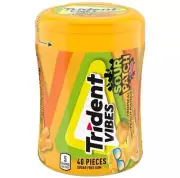 Trident Vibes Sour Patch Kids Tropical Peach Mango Bottle 40 pcs