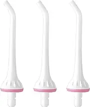 Pack of 3 Replacement Tips for Coslus, Hangsun, Nicwell Water Flosser, Oral Irrigator Attachments, Jet Tip Nozzle, High-Quality ABS Material, White