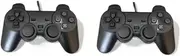 2X PS2 Wired Controller mit Kabel kompatibel mit PS2 Ps1 Ps one PSX-Spielekonsole Joypad schwarz