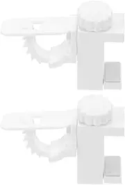 CRILSTYLEO 2pcs Adjustable Curtain Rod Brackets for Windows No Drill Plastic Clips for Easy Install Damage Wall Support for Home Decor Versatile Design for Multiple Windows