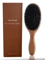 UBesuto Women's Hair Brush, Popular, Pig Bristle Comb, Hair Smooth, Paddle Brush