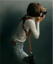 Adjustable Single Double Harness Outdoor Real Leather DSLR Camera Shoulder Strap