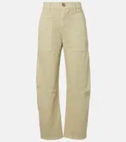 [Velvet] Velvet Brylie cotton twill barrel-leg pants AU 16 beige