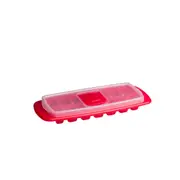 Cuisena 30cm Airtight Stackable Ice Cube Tray Maker Freezer Mould w/ Lid Red