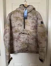 O’NEILL Men’s Large O’RIGINALS Insulated Anorak Puffer Jacket Light Camo NEW