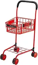 Generic Puppet Collection Shopping Cart for Children with Metal and Toys Grocery Store, Red