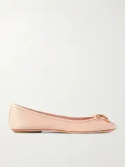 [Chloé] Chloé - Iris Embellished Leather Ballet Flats - Beige - IT40 IT 40 Neutrals