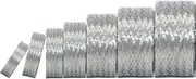 EMI RFI Shielding Wire Loom Metal Tinned Copper Grounding Braided Sheathing Cable Sleeve Mesh ESD Protection Flat Tubular Expandable 3/4" W(0.48" ID)-24FT
