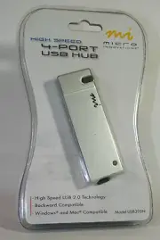 Mi Micro Innovations High Speed 4 Port USB 2.0 HUB Model BRAND NEW
