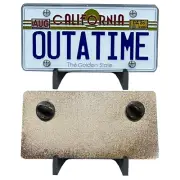 Back to the Future inspired OUTATIME Delorean California License Plate Pin MM-01