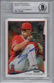 Tyler Skaggs Los Angeles Angels 2014 Topps Update Autograph Signed Card Beckett