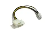 8" 4 Pin Molex x2 to PCI-E Express 6 Pin DC Cable Video Card Power Supply