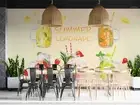 3D Bubble Tea Shop Background Wallpaper Wall Murals Removable Wallpaper 35