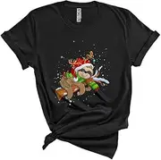 [Generic] Cute Sloth Reindeer Gnome, Joyful Christmas Sloth Animal Lover, X-mas Pajama Family Group Unisex T-Shirt