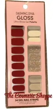 Dashing Diva Gloss Ultra Shine Gel Red Nail Strips GS122 Boss Lady