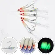 5 Pcs Sabiki Soft Fishing Lure Rigs Bait Jig Lure Feather Herring Baits 9g New