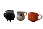 New Limited edition Halloween mugs Cauldron, Ghost and pumpkin.3 for price of 2