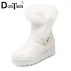 KRE Prime Women New Winter 34-43 Casual Flat Snow Boots Warm Fur Booties Ladies
