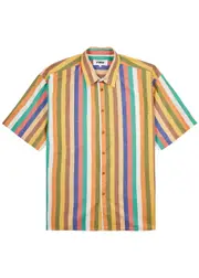 Ymc Mitchum Striped Cotton Shirt - Multicoloured - M M