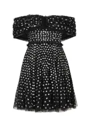 Needle & Thread Grace Sequin-embellished Tulle Mini Dress - Black - 8 (UK8 / S) 8 (UK8 / S)