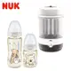 德國NUK-二合一蒸氣烘乾消毒鍋組+迪士尼寬口徑PPSU感溫奶瓶300mL+150mL