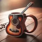 Resin Guitar Shaped Coffee Cup Guitar Pattern Coffee Cup for Men Friends Dad