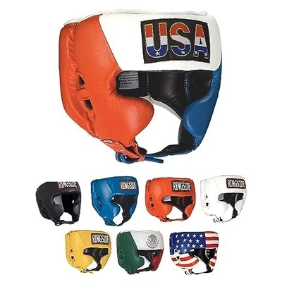 Ringside Boxing Headgear Red White Blue Lightweight Adjustable Combat Protection