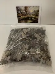 Thomas Kinkade "Sunset On Lamplight Lane" Boxless 750pc Puzzle Bridge *NEW*