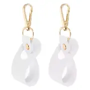 2Pcs Hat Clip for Travel on Bag, Hands-Free Bag Backpack Hat Holder, White