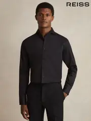 Reiss Black Storm Slim Regular Fit Cotton-Twill Two-Fold Shirt Slim-Fit (AY4941) | $180