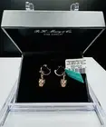 NEW EFFY Diamond, Tsavorite & 14K Rose Gold Panther Drop Earrings