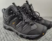 KEEN Men's Koven Mid Waterproof Hiking Boots 1020210 - Black/SteelGray - Size 11