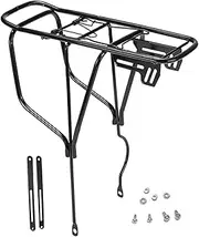 Oshhni Bicycle Rear Cargo Rack Rear Bicycle Luggage Rack Back Seat Touring Shelf Bike Pannier Frame for Delivery Transport Commuting