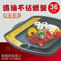 在飛比找樂天市場購物網優惠-派樂嚴選 韓國製造滴油不沾烤盤-36cm (1組贈烤肉刷+烤