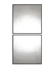 Set of 2 Uttermost Matty Antiqued Square Mirrors,