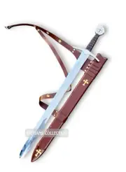 The Accolade Sword of the Knights Templar Handmade Medieval with wooden scabbard