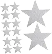 DOITOOL 20pcs Glitter Five- Paper Cutouts for Decor Classroom Card Making and Party Decorations for Boys and Girls Rooms and Creative Projects
