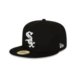 「宥YOの小賣場」 NEW ERA 男女 59FIFTY MLB 球員帽 白襪 _客場 黑