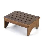 Bamboo Step Stool, Wooden Step with Non-Slip Bottom for Safety, Lightweight