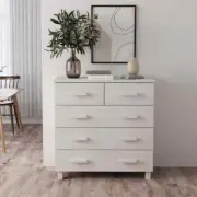 NNEVL Sideboard White 79x40x80 cm Solid Wood Pine