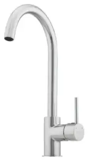 Oliveri ESSENTIALS PULL OUT GOOSE NECK MIXER Lever Handle, Polished Chrome