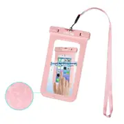 RH13 1pc 5.5" Waterproof Phone Case Underwater Drift Diving Swimming Phone Pouch For iPhone Samsung Xiaomi Huawei-Pink