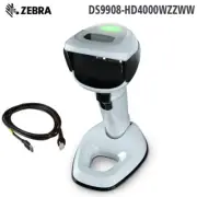 Zebra DS9908-HD4000WZZWW 2D Handheld USB Imager Barcode Scanner With USB Cable