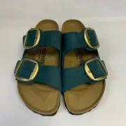 Birkenstock New w/ Box Arizona Big Buckle Dark Teal Nubuck Regular - Select Size
