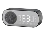 S17 HD Mirror Smart Bluetooth Speaker Bedroom Bedside Alarm Clock FM Radio 3D Surround Sound Music Player for Work School